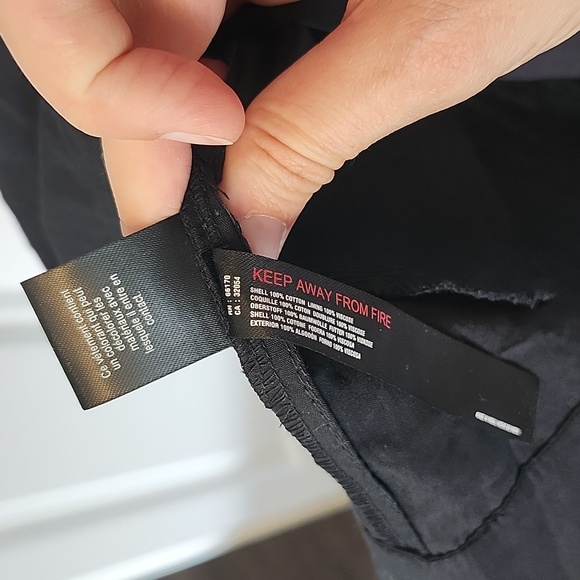 Free People size S cotton black pockets pinafore tie straps - Picture 6 of 8